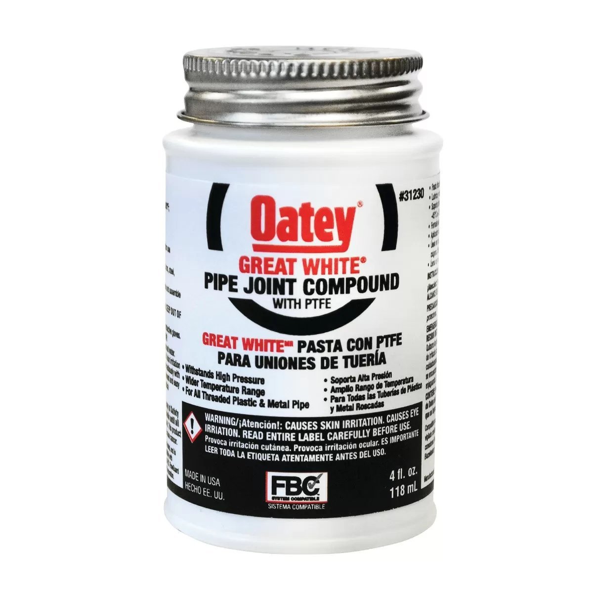 Oatey® Great ® Pipe Joint Compound - 4 oz - QC Supply -