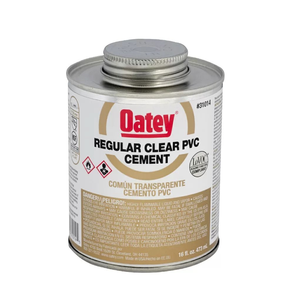 Oatey® PVC Regular Clear Cement - 16 oz - QC Supply -