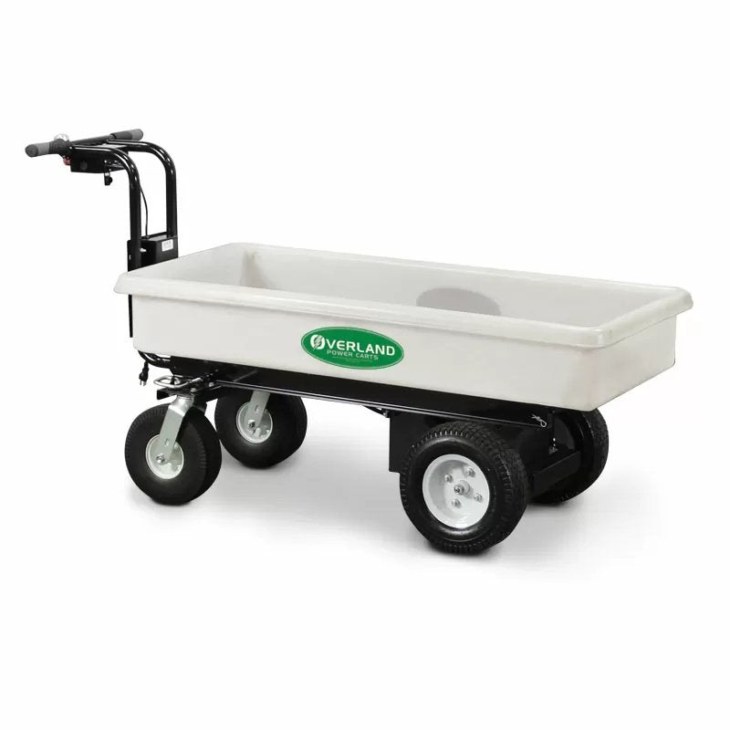 Overland Power Carts Electric Wagon - 6 Cubic Feet, 13" Flat Free Dual Ag Tires - QC Supply -