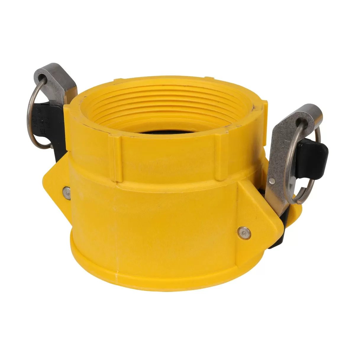 Part D NyGlass Coupler x Female NPT with Stainless Steel Handle - QC Supply -