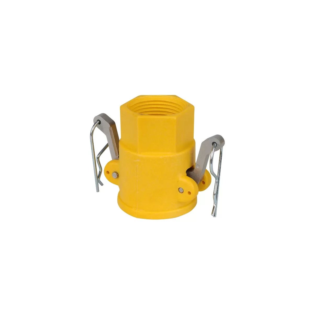 Part D NyGlass Coupler x Female NPT with Stainless Steel Handle - QC Supply -