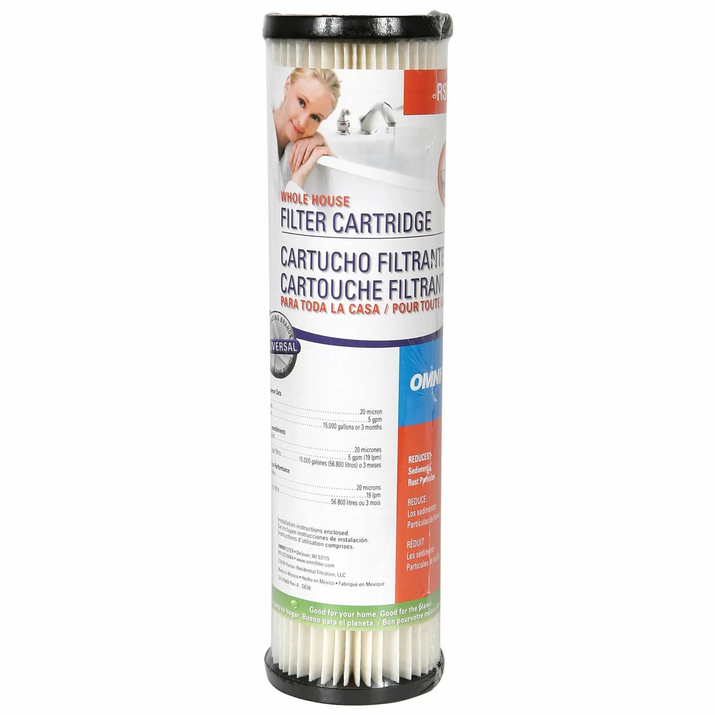 Pleated Paper Filter (20 Micron) for 10" Standard Housing - QC Supply -