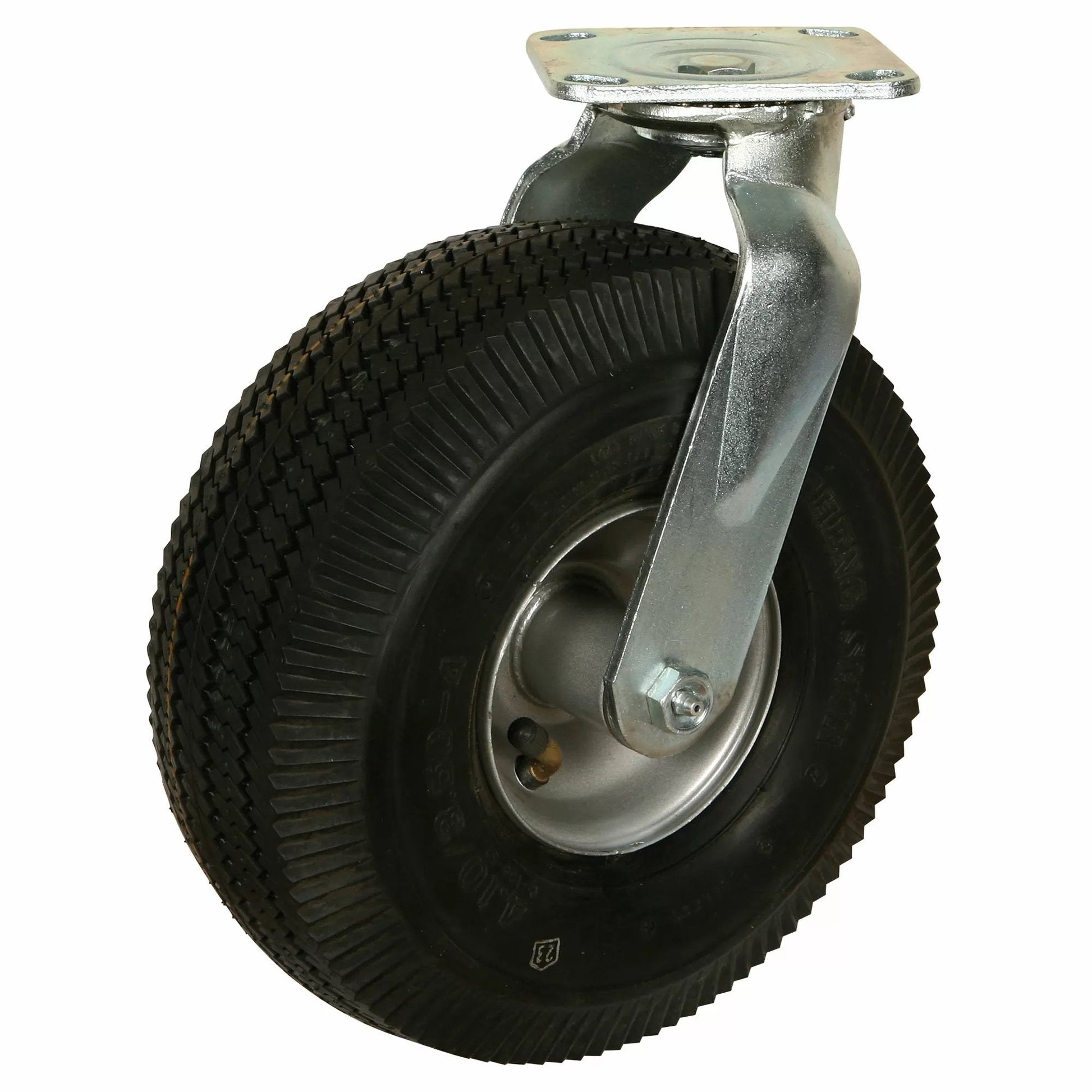 Poly Feed/Pig Moving Cart Replacement Pneumatic Swivel Wheel - QC Supply -