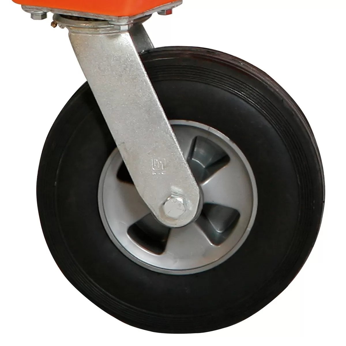 Poly Feed/Pig Moving Cart Replacement Semi - Pneumatic Swivel Wheel - QC Supply -