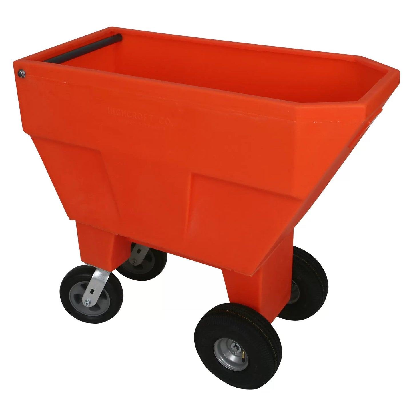 Poly Feed/Pig Moving Cart With Solid Tires - 39 1/4" x 18 1/4" x 35" - QC Supply -
