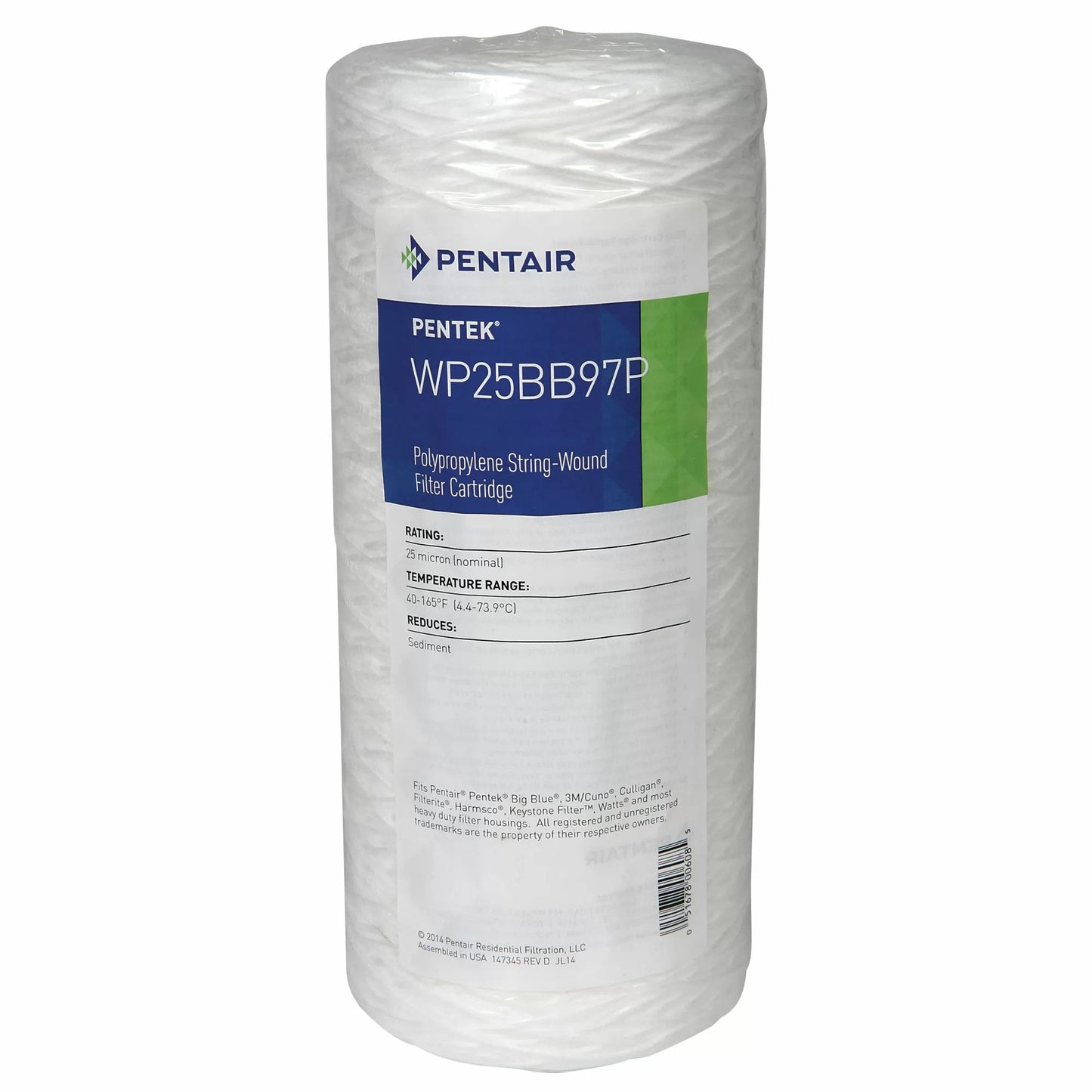 Polypropylene Stringwound Filter (20 Micron) for Big Blue® Jumbo 10" Housing - QC Supply -