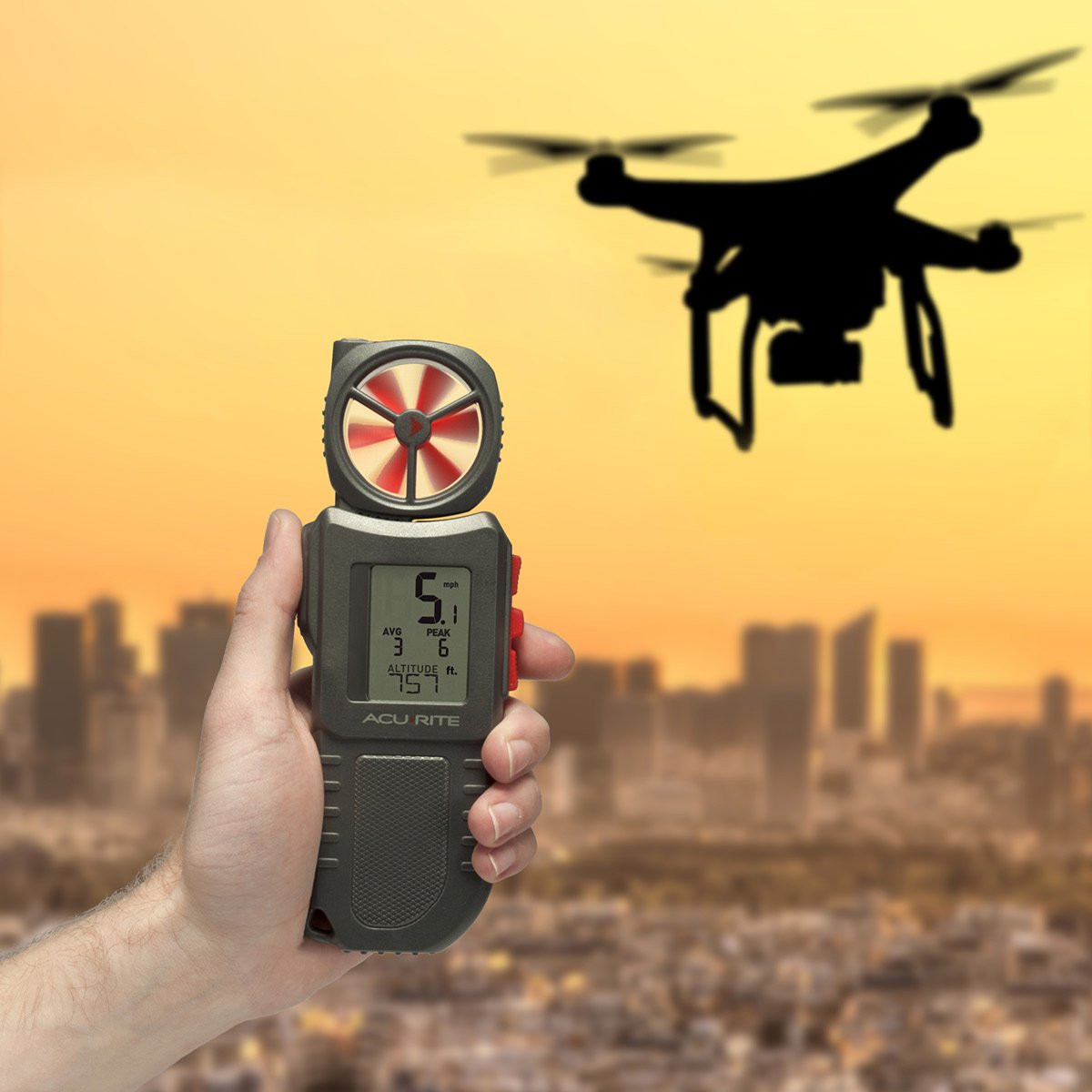 Portable Anemometer with Inspection Light - QC Supply -