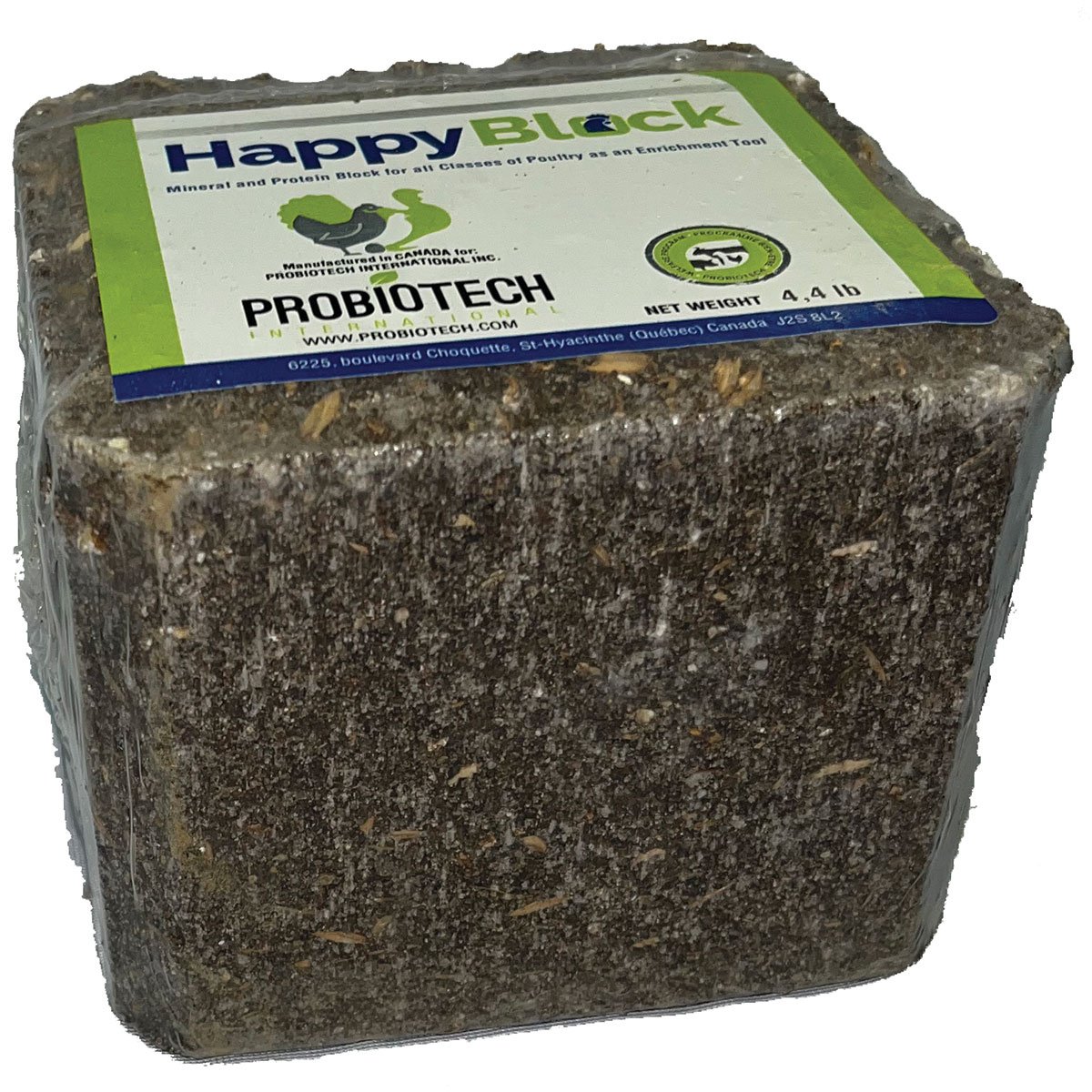 Probiotech Happy Block - 4.4 lb Blocks, Sold as a Case of 8 - QC Supply -