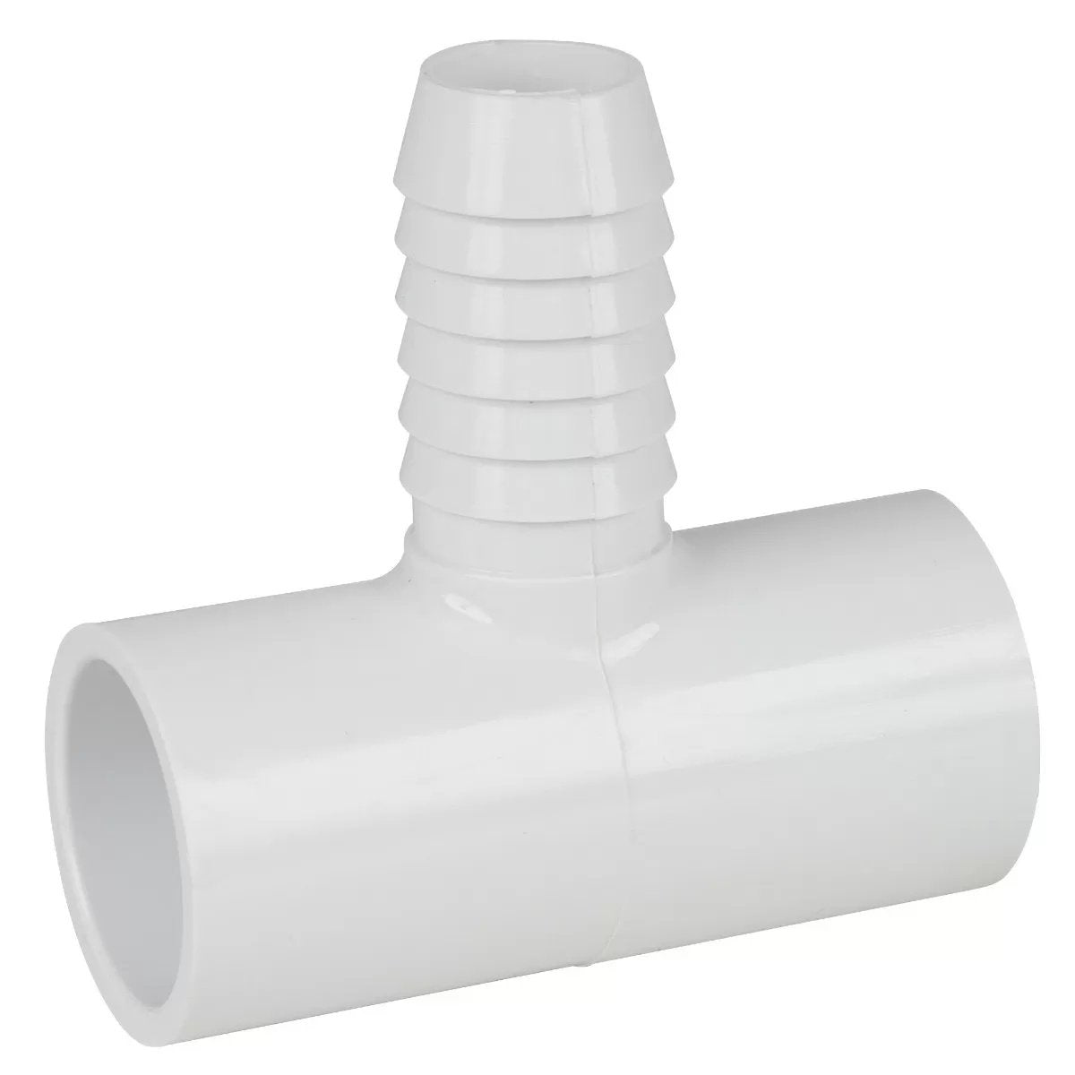 PVC Transition Tee for Polyethylene Hose Laterals - 3/4" x 3/4" - QC Supply -