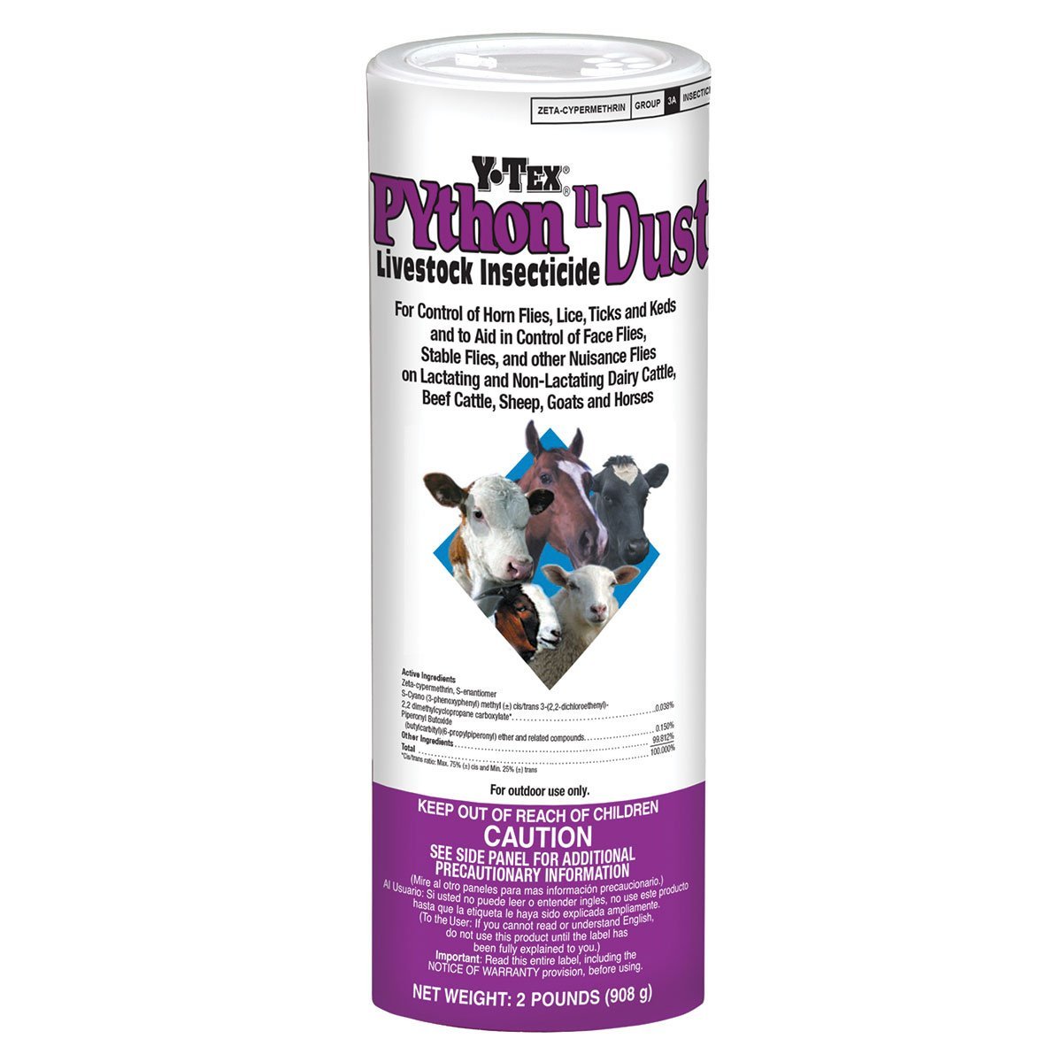 PYthon® II Dust - 2 lb Shaker - QC Supply -