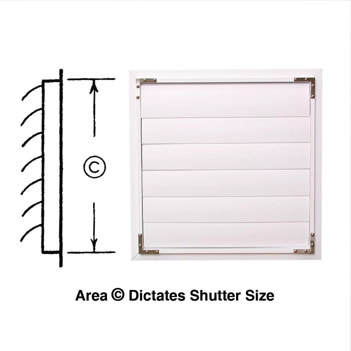 QC Supply Poly Long Life Shutter - 35" - QC Supply -