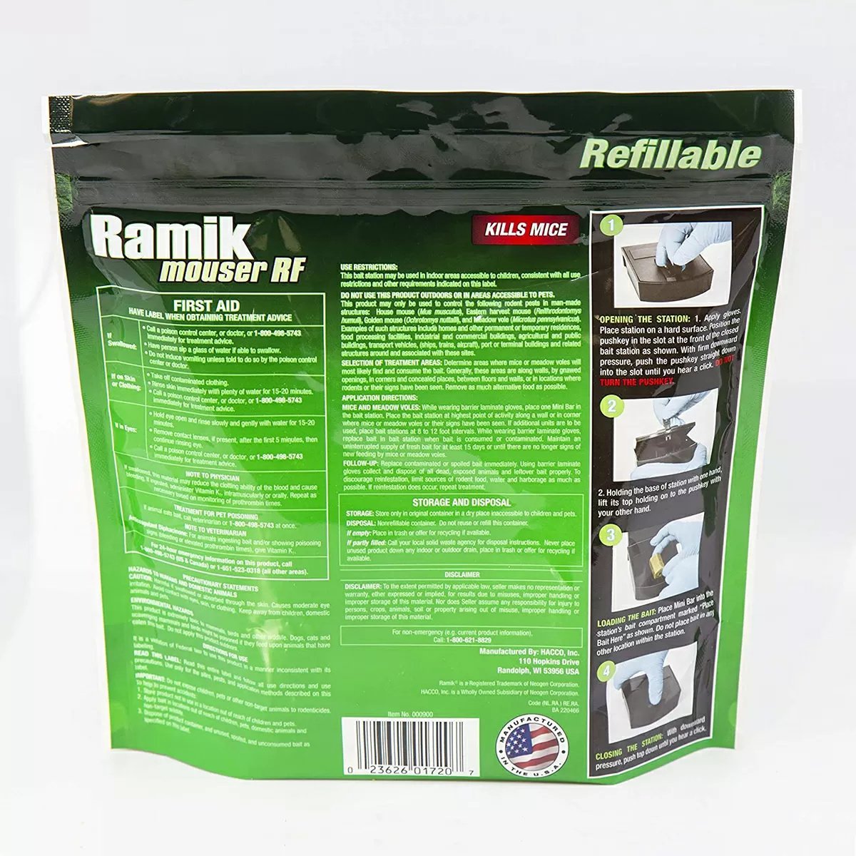 Ramik® Mouser Refillable Bait Station - 1 Station w/16 Mini Bait Bars - QC Supply -