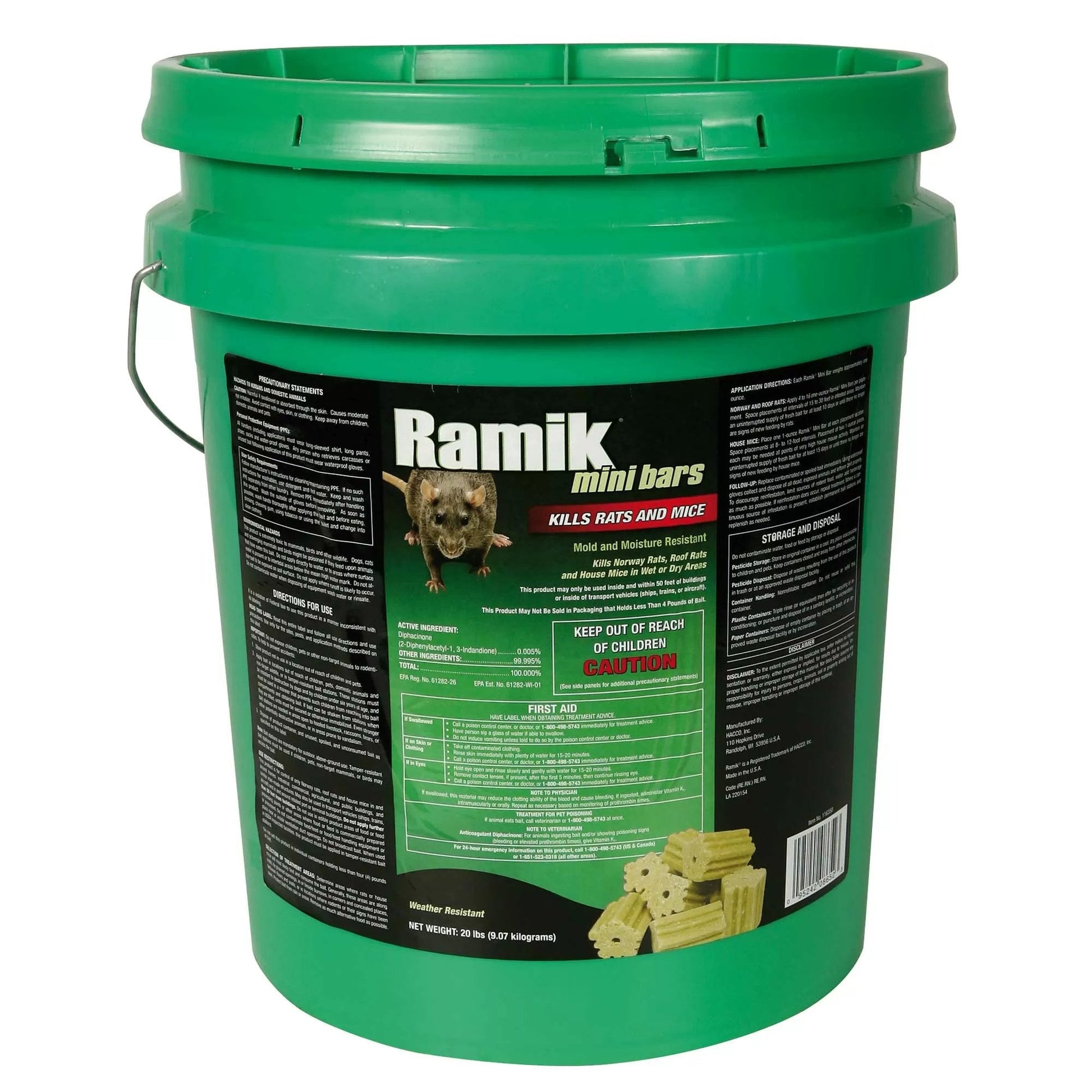 Ramik® Rodenticide - Mini Bars - 20 lbs - QC Supply -