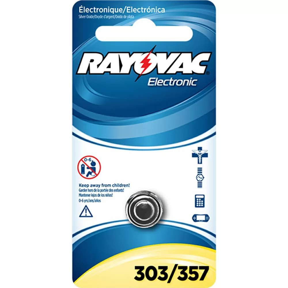 Rayovac® 303/357 Silver Oxide Battery - 1/Pack - QC Supply -