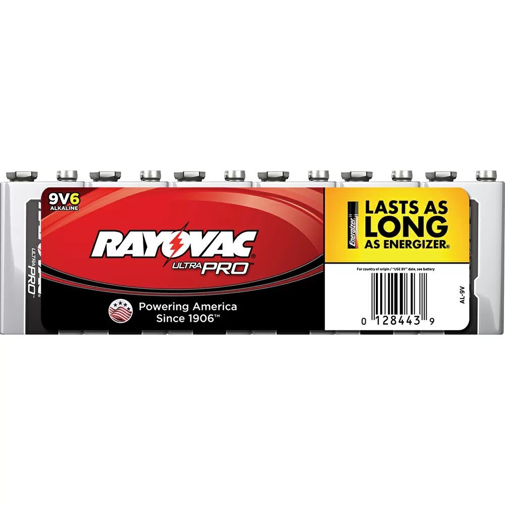 Rayovac® Ultra Pro™ 9 - Volt Batteries - 6 Pack - QC Supply -
