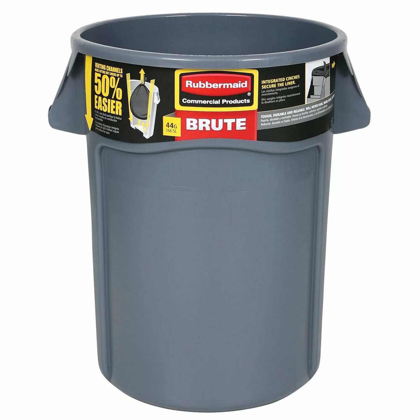 Rubbermaid® BRUTE® Round Trash Can - 44 Gallon - QC Supply -