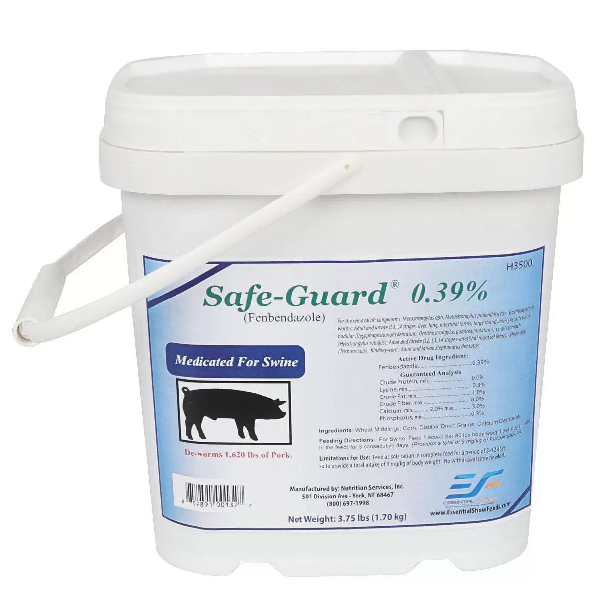Safe - Guard® 0.39% Swine Dewormer - 3.75 lbs. - QC Supply -