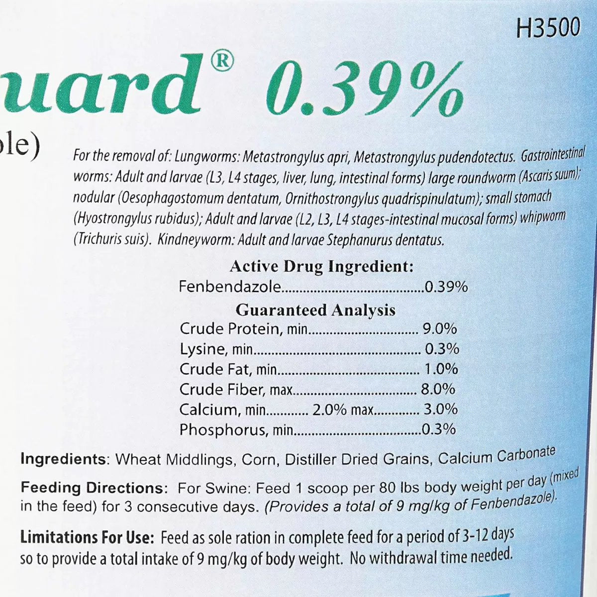 Safe - Guard® 0.39% Swine Dewormer - 3.75 lbs. - QC Supply -