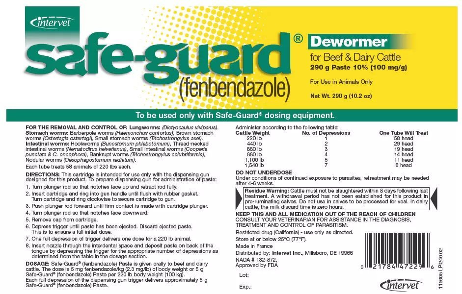 safe - guard® Cattle Paste (Merck) - 290 gm - QC Supply -