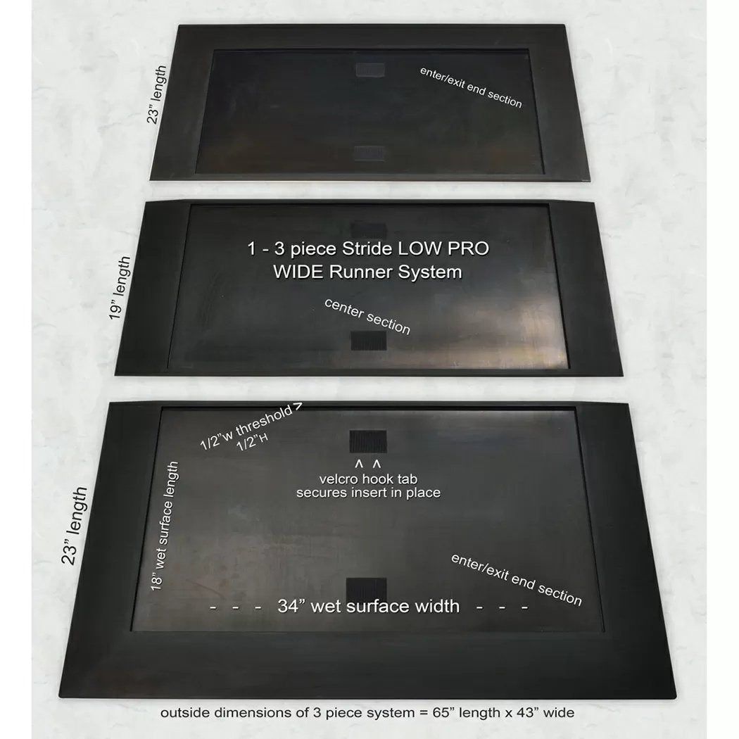 SaniStride® STRIDE Disinfectant Mat WIDE Runner Center Piece Low Profile - QC Supply -