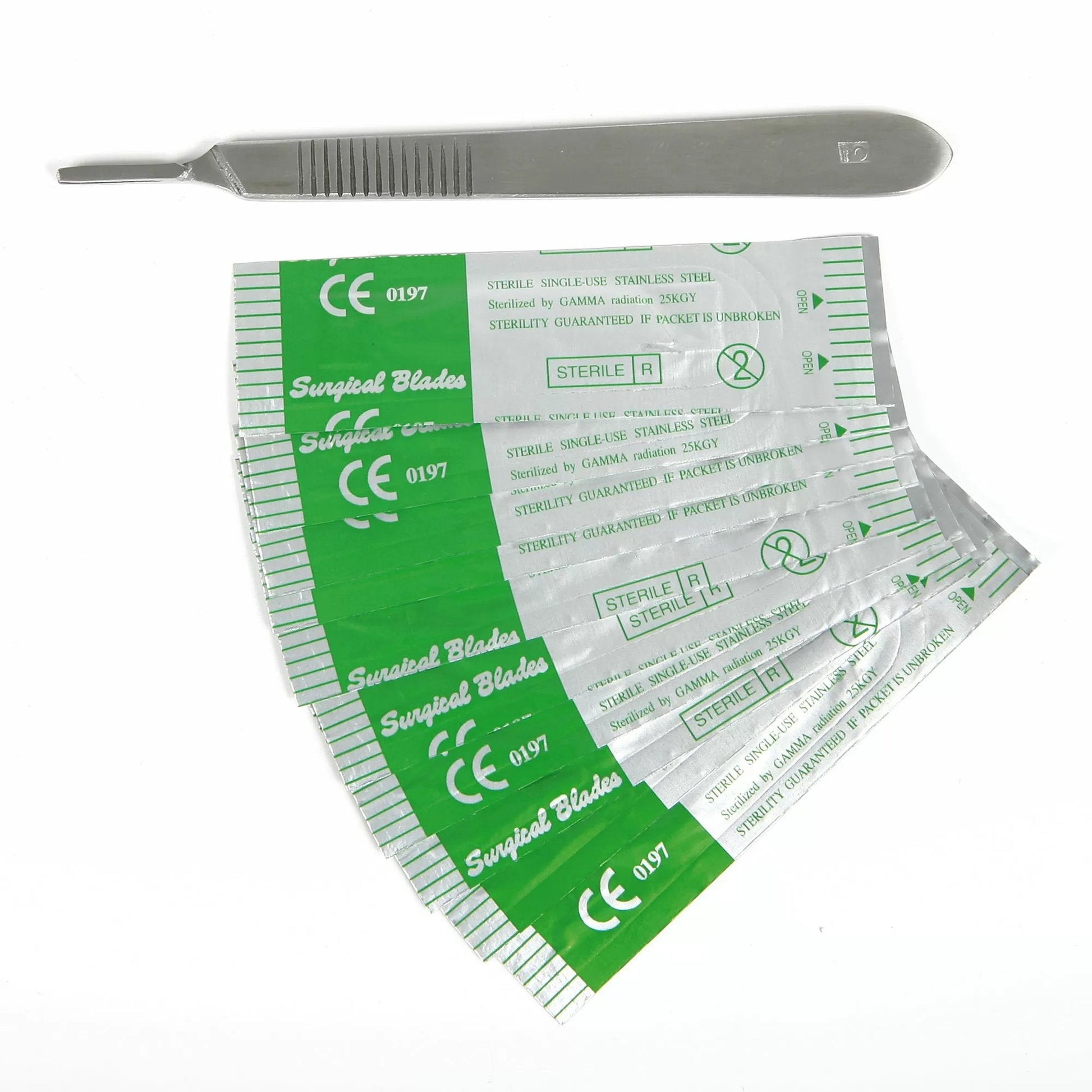 Scalpel Handle and #10 Curve Blade Kit - QC Supply -