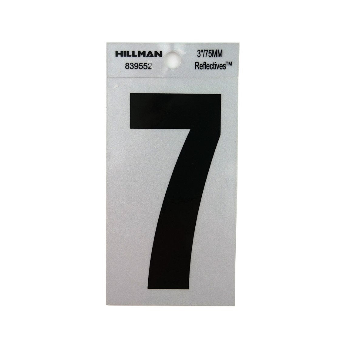 Square Cut Self Adhesive 3" Number - #7 - QC Supply -