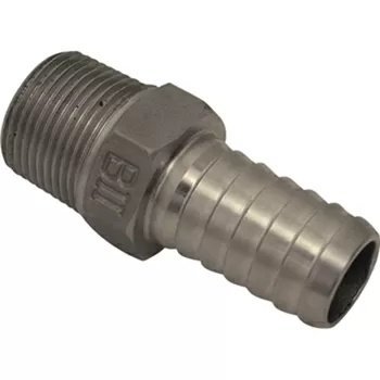 Stainless Steel Braided Hose Adapter - 1/2" MPT x 1/4" - QC Supply -