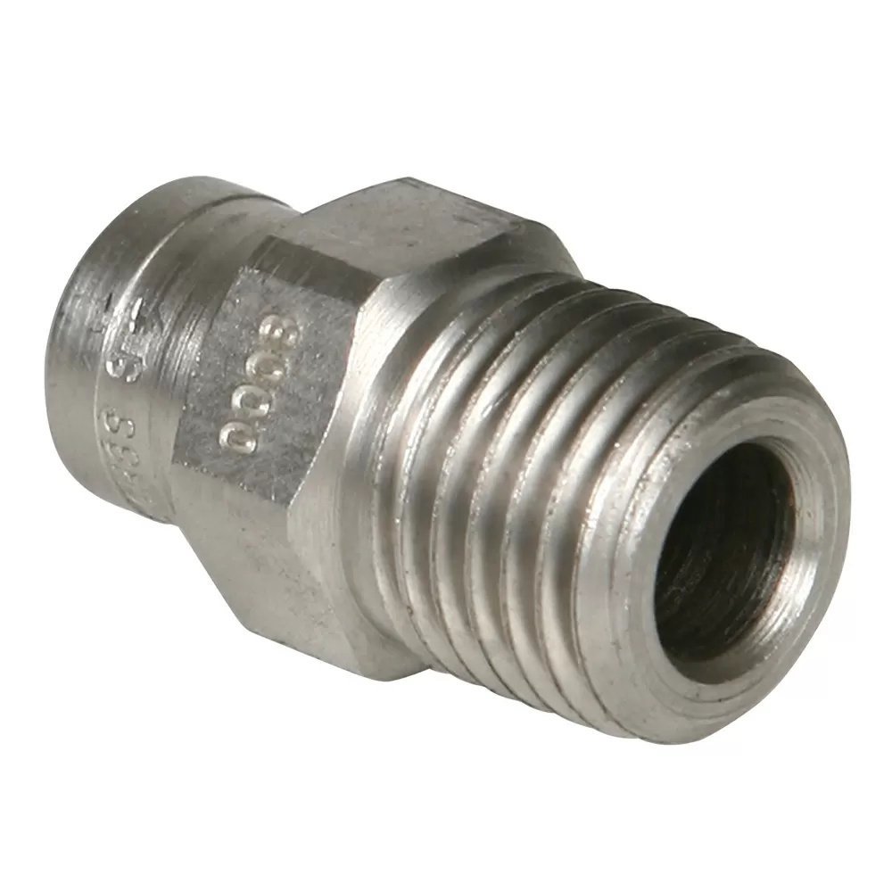 Stainless Steel Power Wash Spray Nozzles - 8 x 0 Degree - QC Supply -