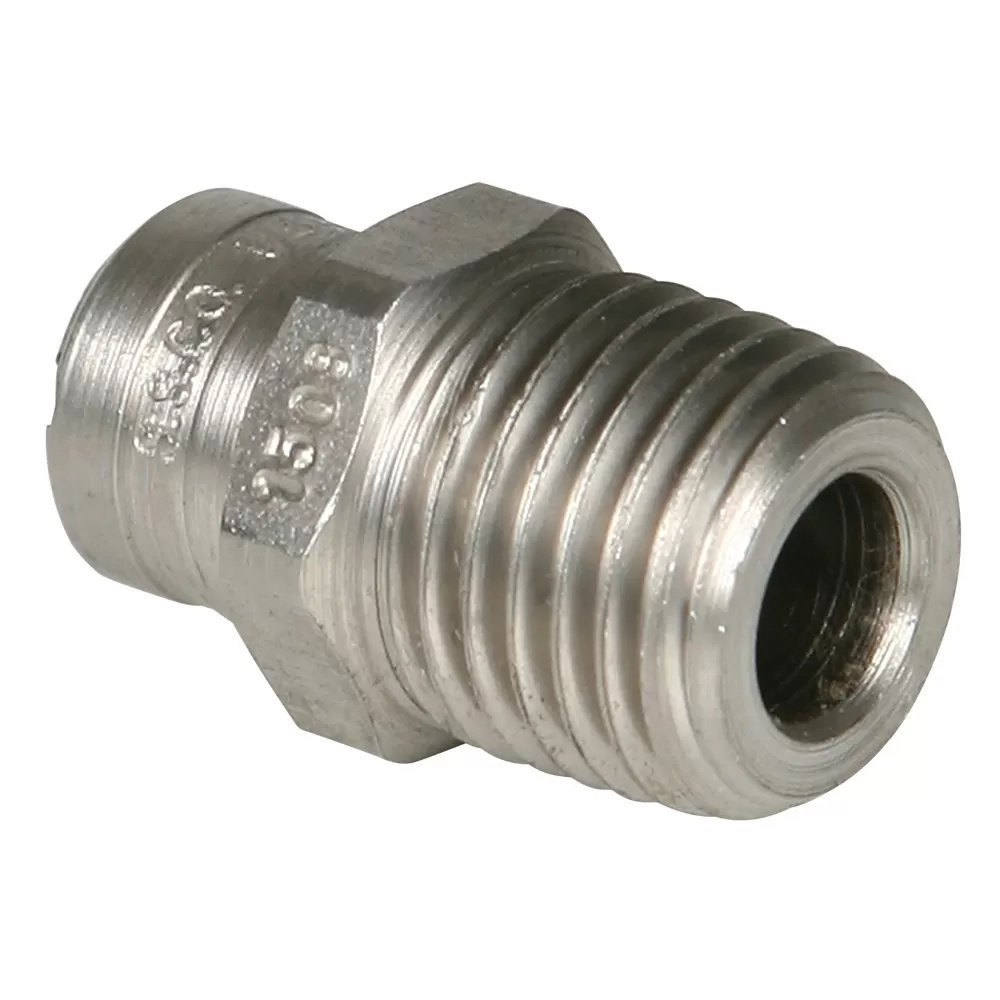 Stainless Steel Power Wash Spray Nozzles - 8 x 15 Degree - QC Supply -