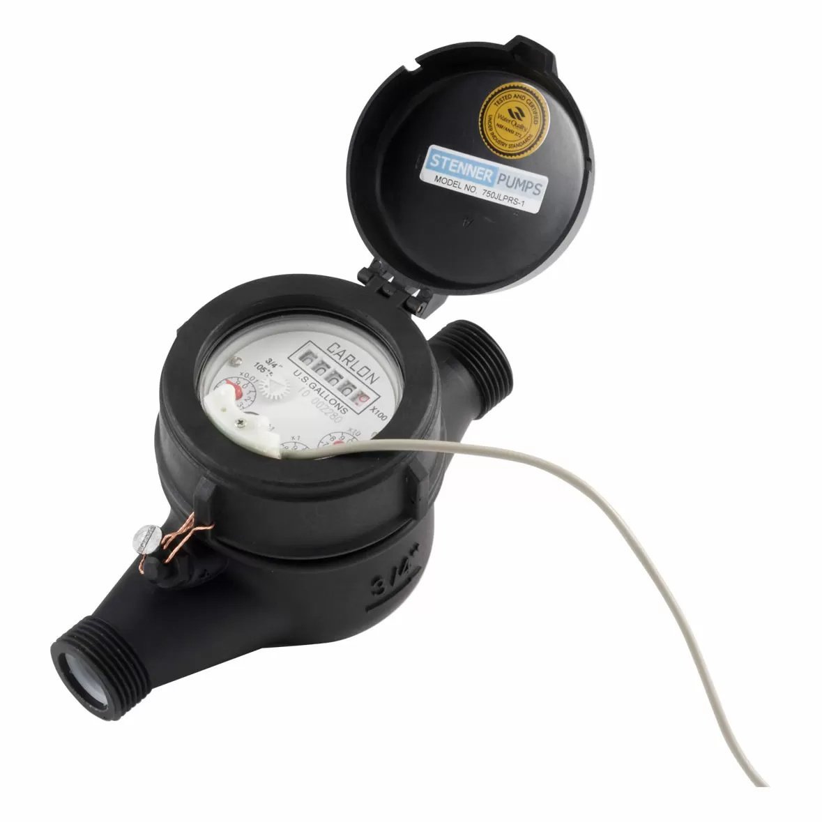 Stenner Pumps Plastic 1 1/2", 1 PPG Water Meter - QC Supply -