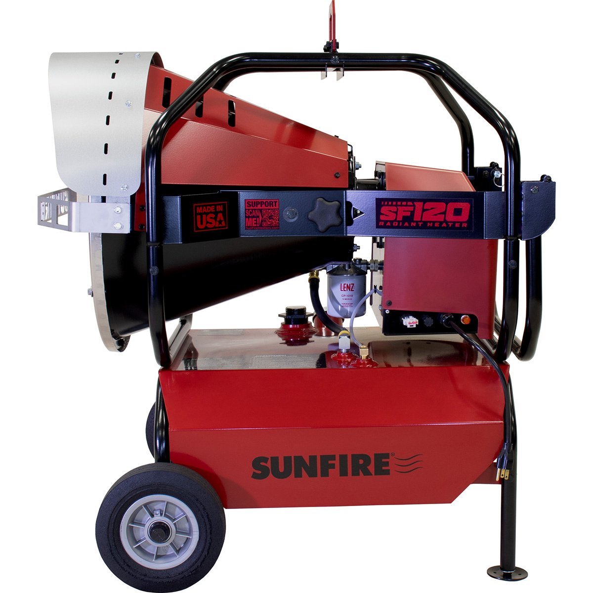 Sunfire SF120 Portable indoor/Outdoor Radiant Diesel/Kerosene Heater - 120,000 BTU - QC Supply -