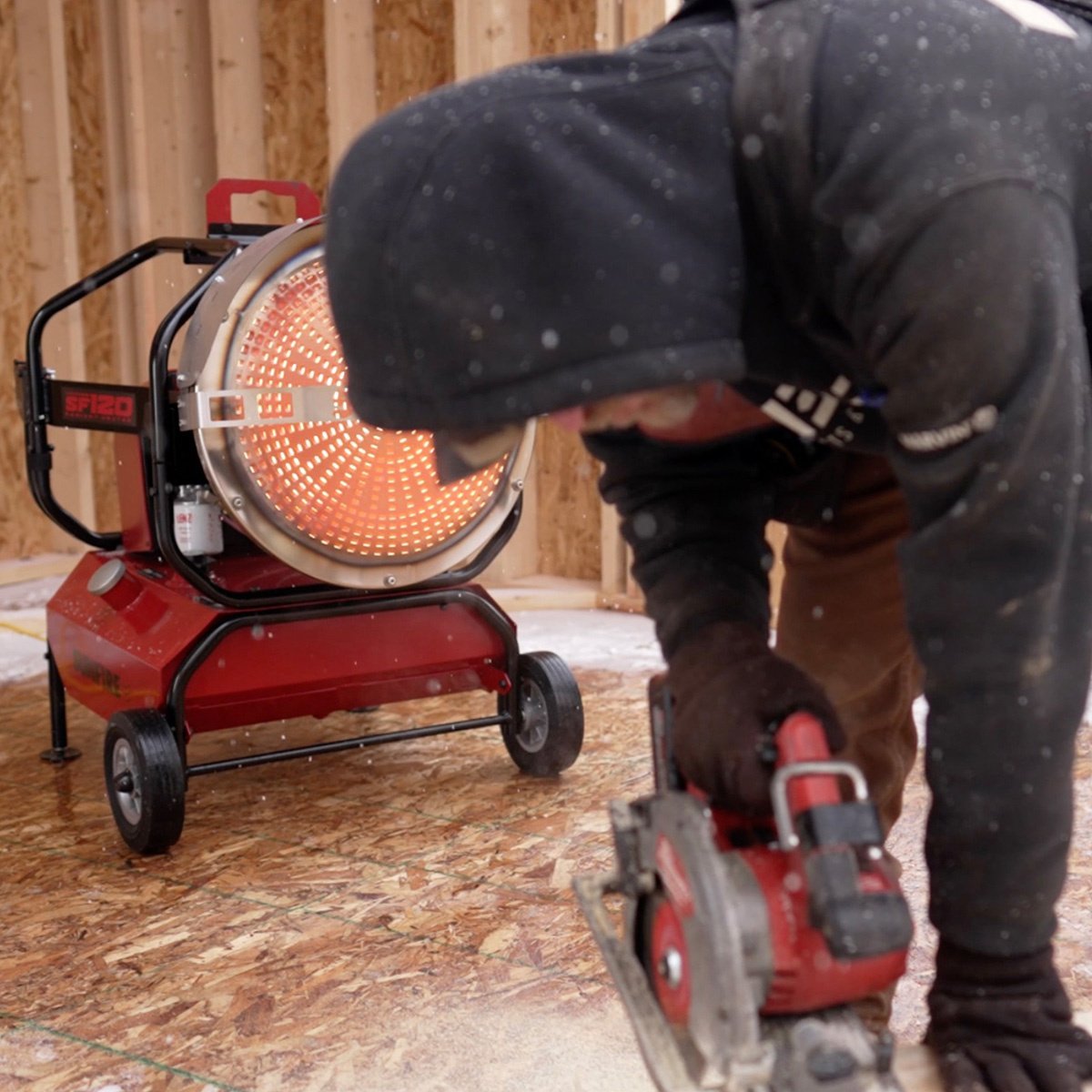 Sunfire SF120 Portable indoor/Outdoor Radiant Diesel/Kerosene Heater - 120,000 BTU - QC Supply -