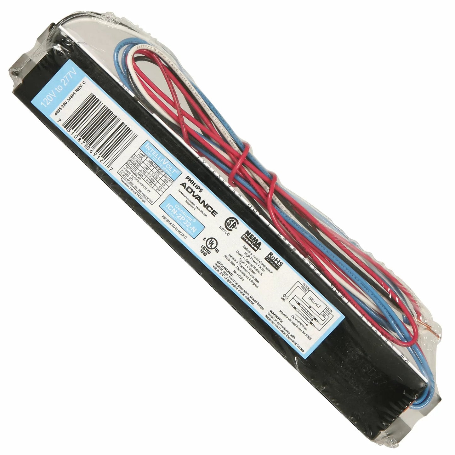T8 Ballast - 32 Watt Standard Electronic Ballast (for 2 - 4' Bulbs) - QC Supply -