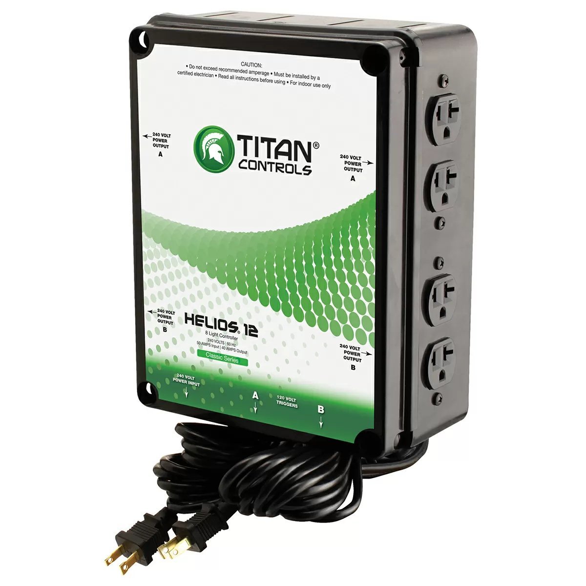 Titan® Controls Helios® 12 Controller w/Dual Trigger Cords - 8 Lights, 240V - QC Supply -