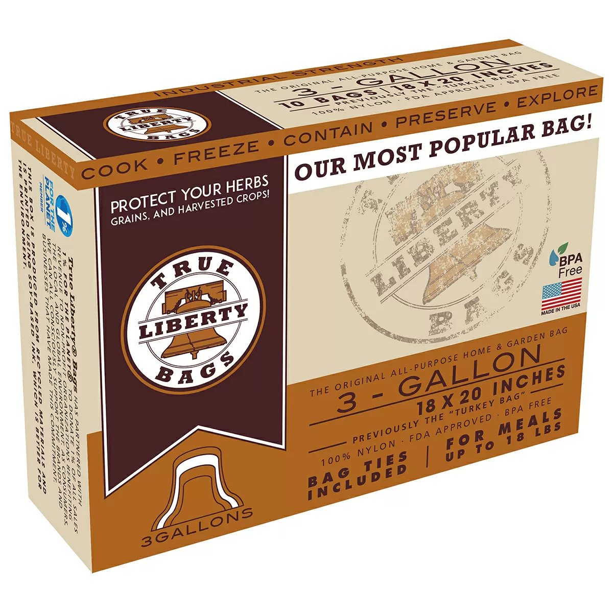 True Liberty® AllPurpose Bags 3 Gallon - QC Supply -