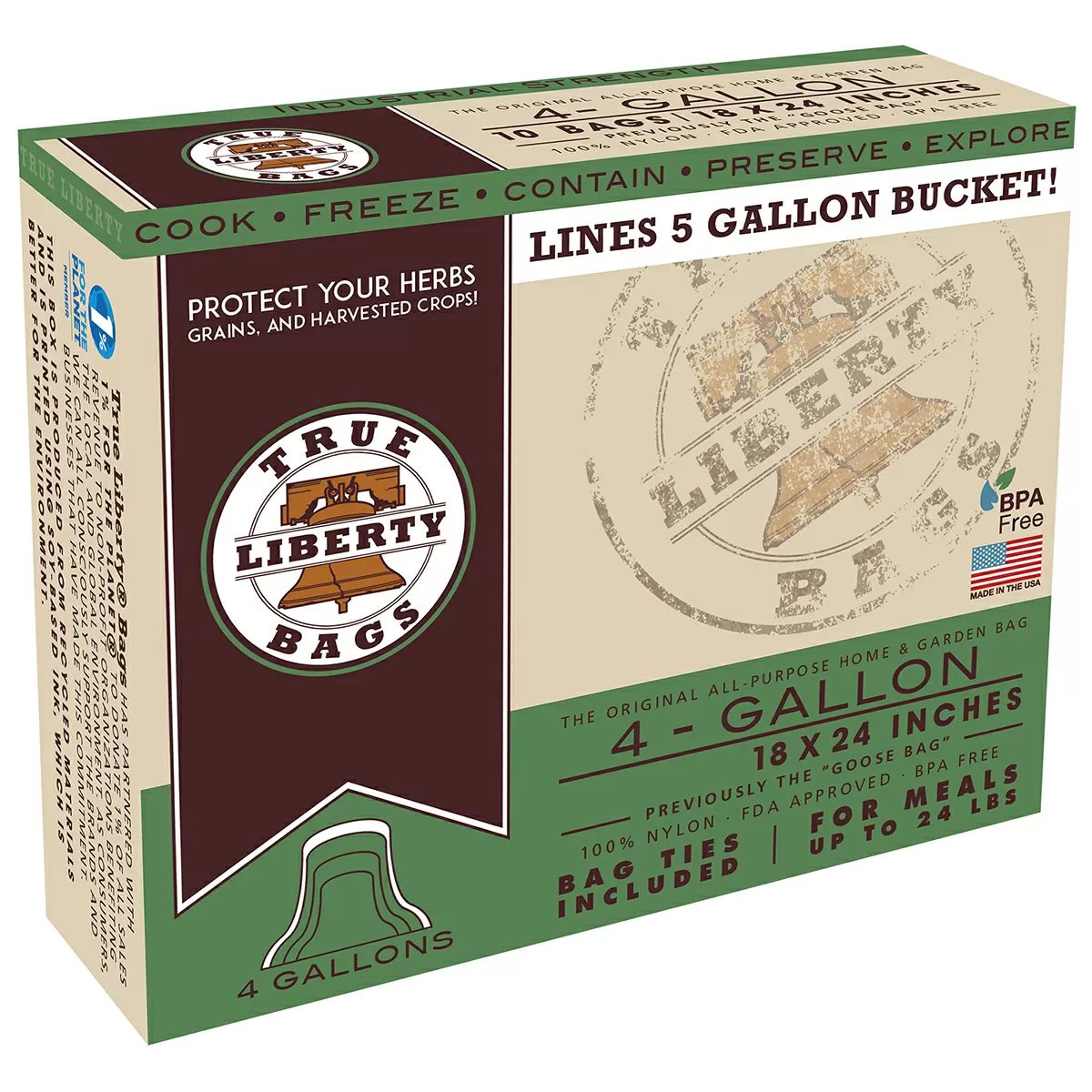 True Liberty® AllPurpose Bags 4 Gallon - QC Supply -