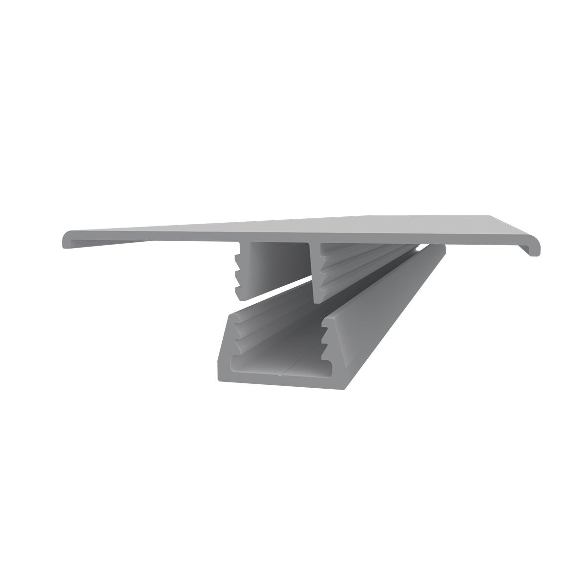 Trusscore 10' H+U Trim Snap - In 2 - Piece Kit - Gray - QC Supply -