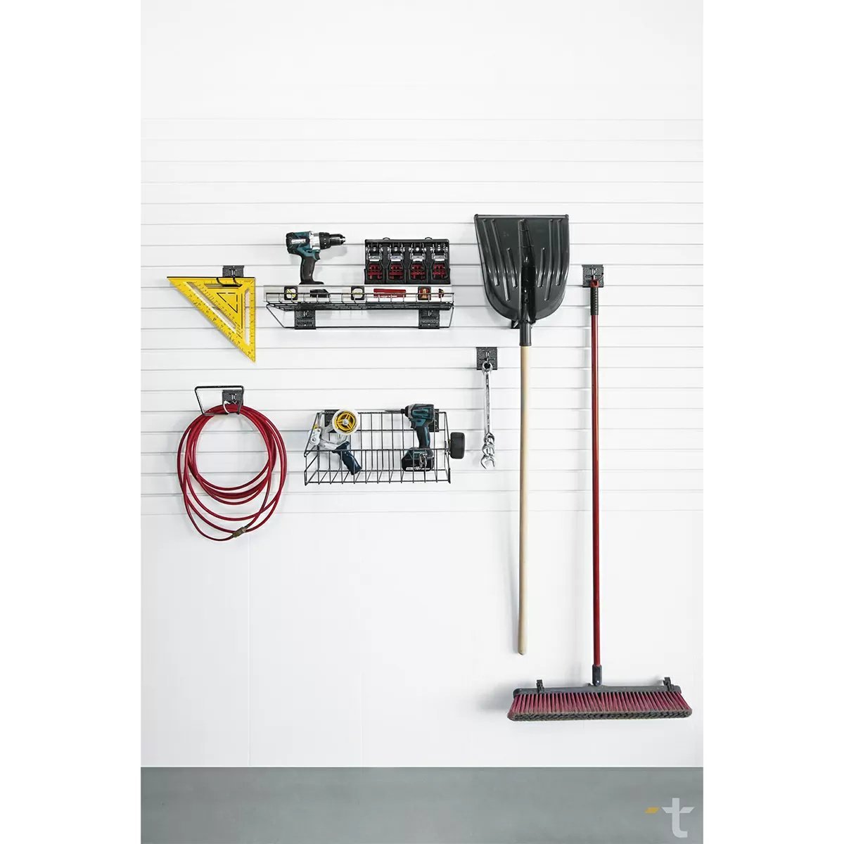 Trusscore Slatwall Gray - 6" x 5/8" x 8' - QC Supply -