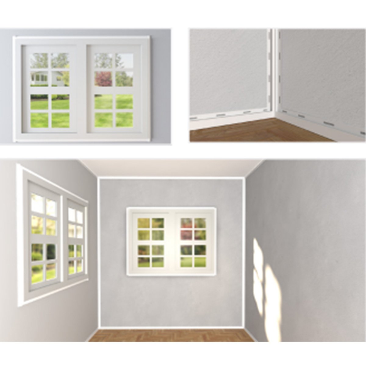 Trusscore Wall & Ceiling Trim Gray - J Trim 10' - QC Supply -