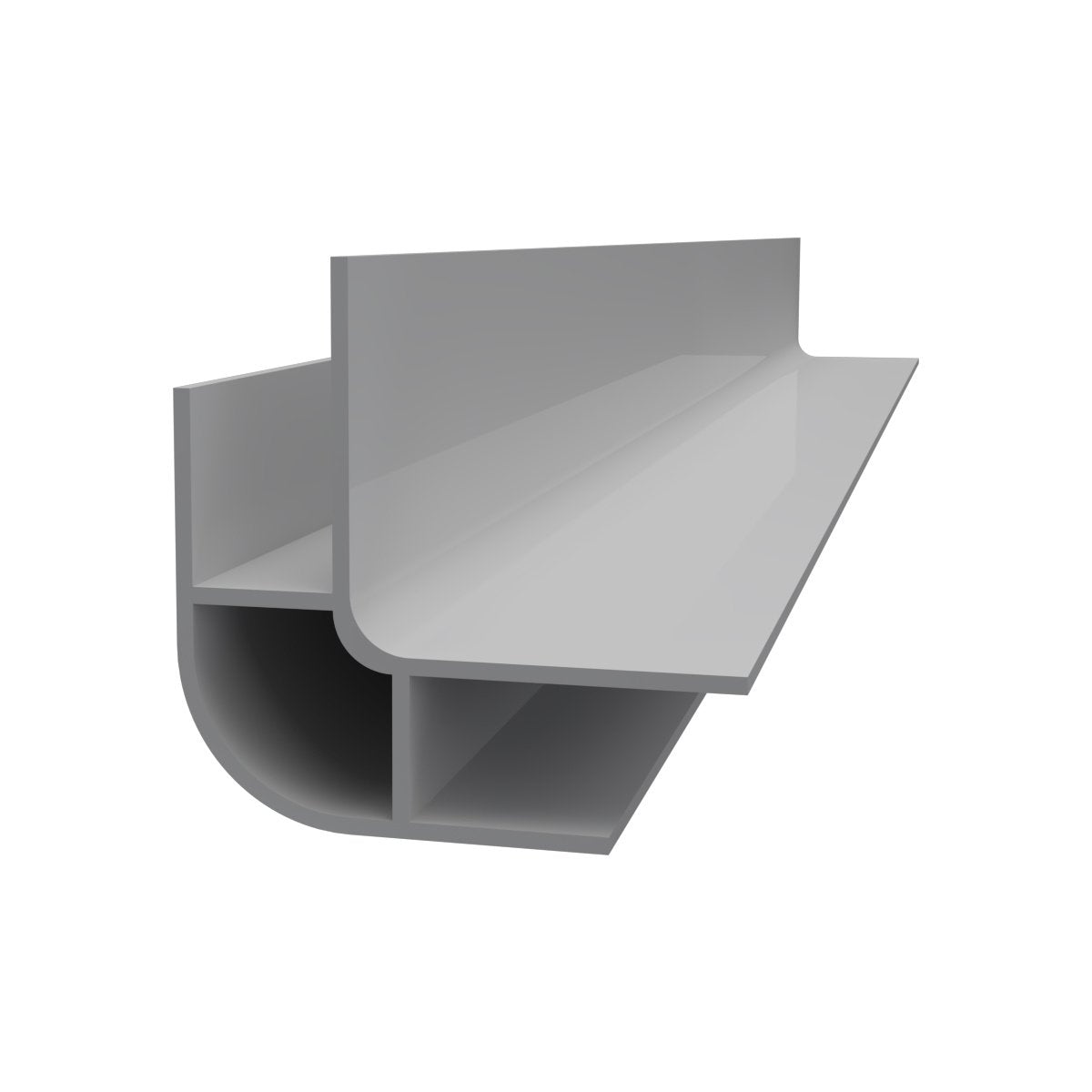 Trusscore Wall & Ceiling Trim Gray - Outside Corner Round 10' - QC Supply -