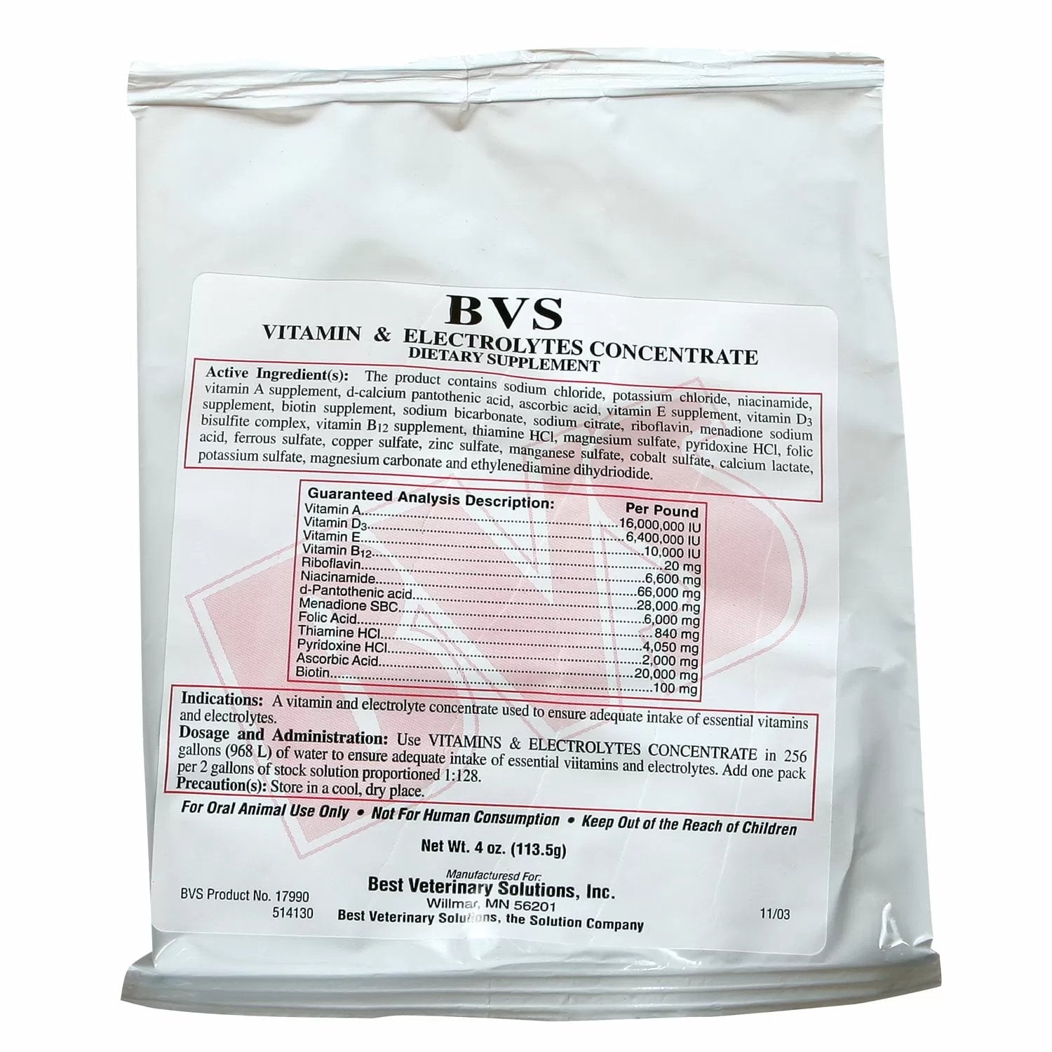 Vitamin & Electrolyte Concentrate - QC Supply -