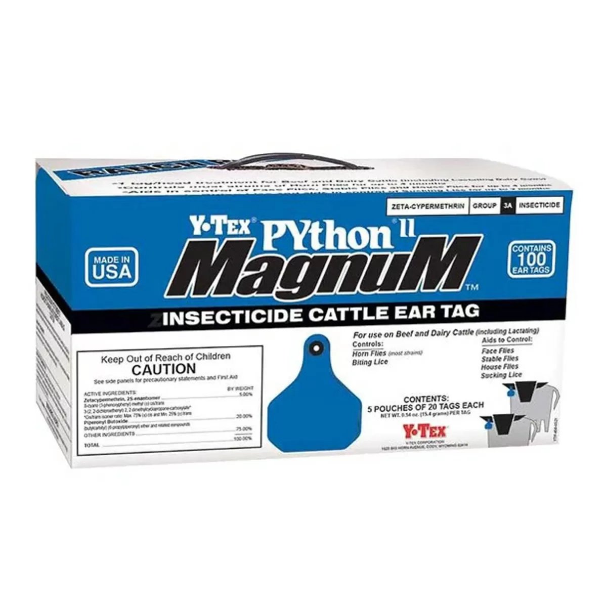 Y Tex Python II Magnum Ranch Pack - 100/Box w/Buttons - QC Supply -