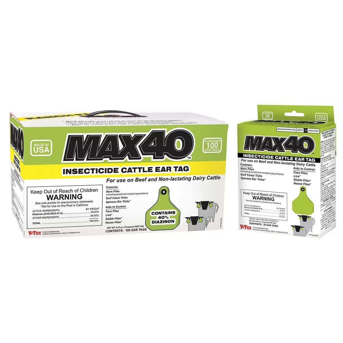 YTex® Max40™ Insecticide Tags w/Buttons - QC Supply -