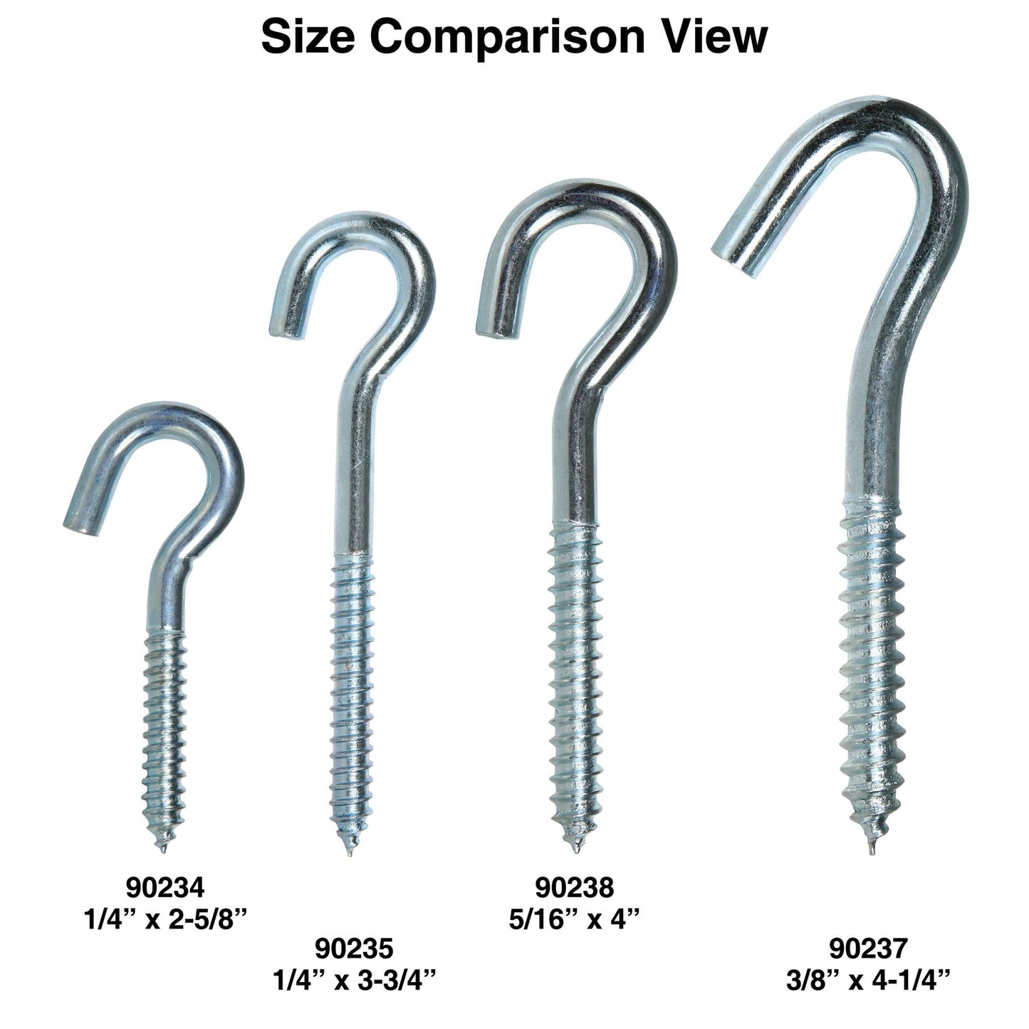 Zinc Coated Screw Hooks - QC Supply -