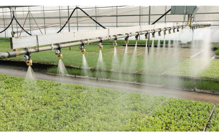 various chemical injectors in a greenhouse
