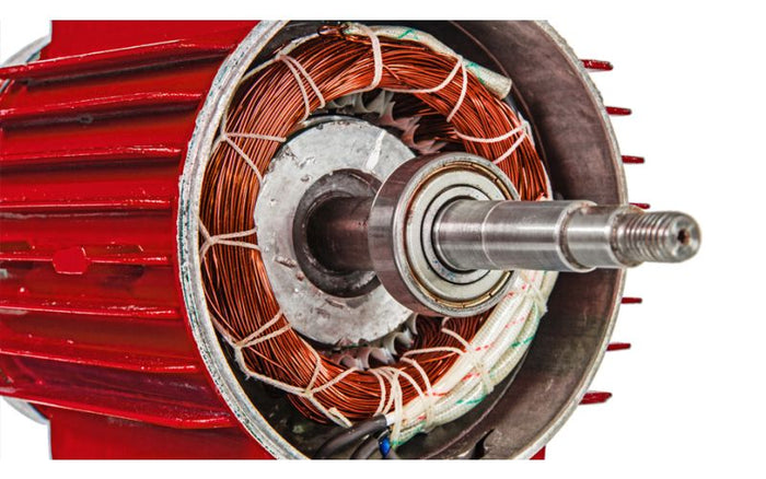 copper winding inside a motor