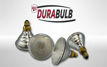 DURABulb heat lamps with brass base and heavy-duty glass for agricultural use