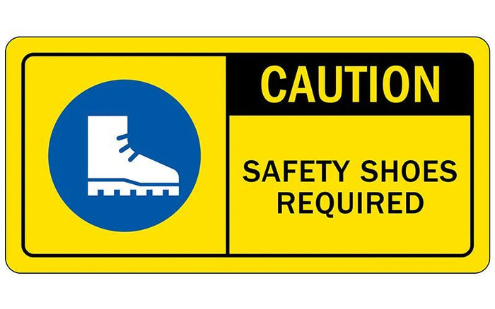 a safety shoes required sign