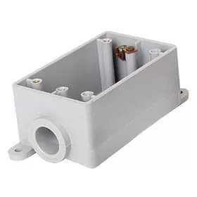 1/2" FDS PVC Single Gang Box - QC Supply - 