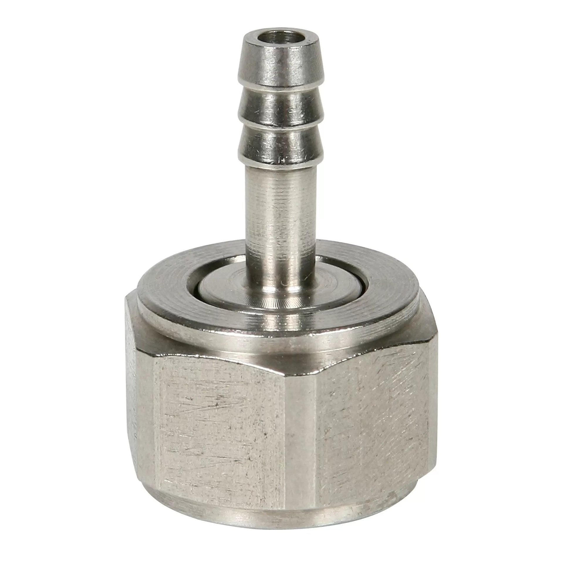 1/2" Stainless Steel FMT Adapter x 1/4" Barb & Washer - QC Supply - 